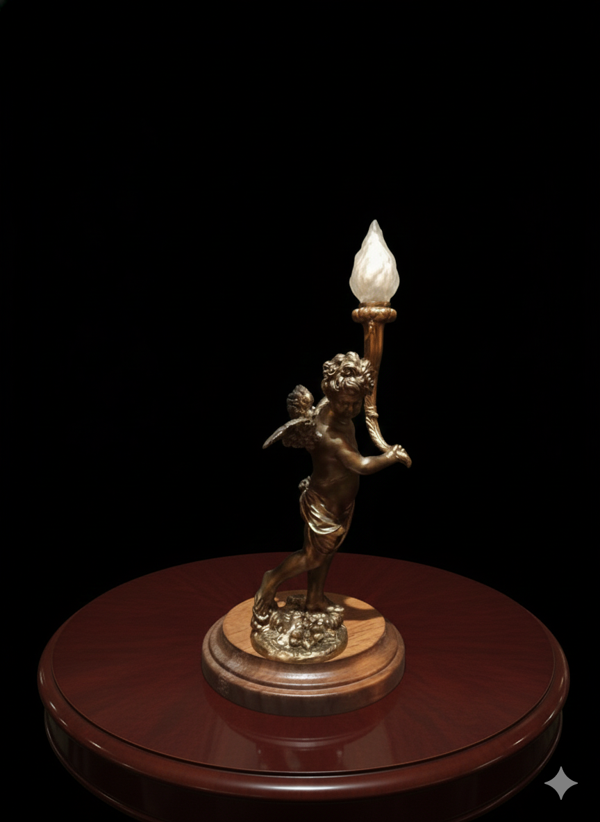 Titanic Grand Staircase Cherub Replica – 8½ Inch with Wooden Base