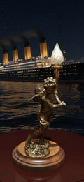 Titanic Grand Staircase Cherub Replica – 8½ Inch with Wooden Base
